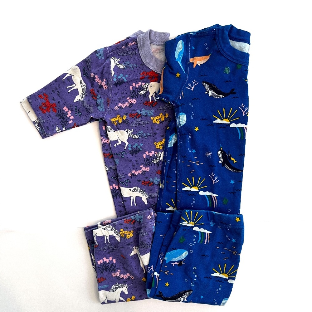 2 pack Hanna Andersson Organic Cotton Pajamas size 10